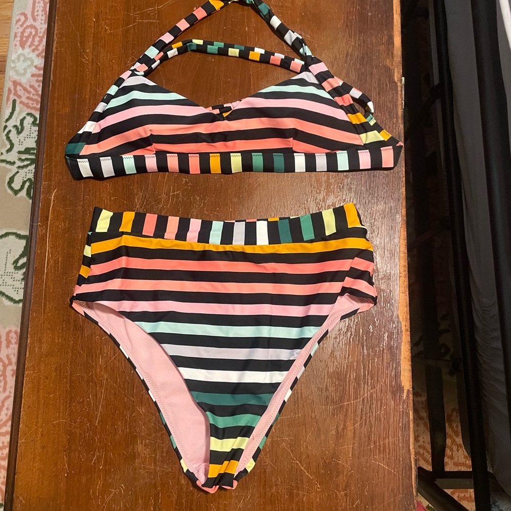 Striped Bikini Set - Picture 1 of 3